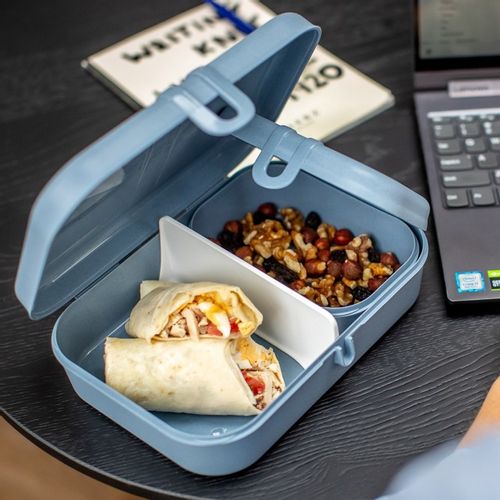 Lunchbox z przegródkami PASCAL L niebieski KOZIOL na Arena.pl
