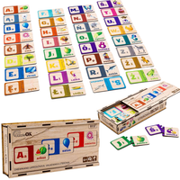 Alfabet Z Obrazkami Edukacyjna Drewniana Łamigłówka Literki Dla Dzieci Eko