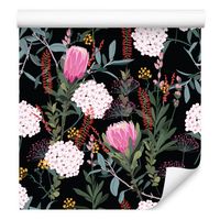 Tapeta do sypialni kwiaty polne hortensje liście