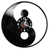 Zegar ścienny z płyty winylowej Ying Yang 296.14
