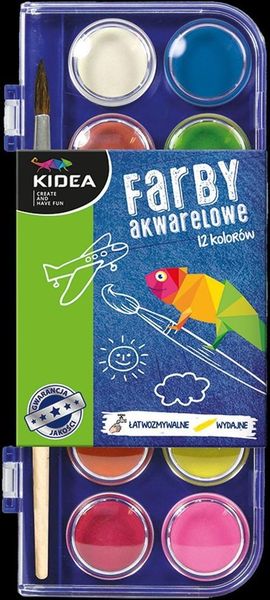 farby akwarelowe 12kol kidea 3002 zdjęcie 13