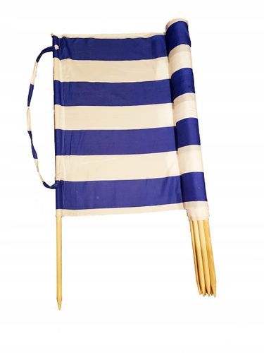 parawan plażowy 5m biało niebieski pasy na Arena.pl