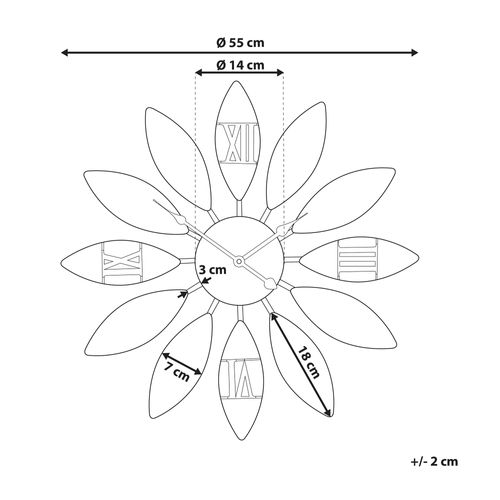 Zegar ścienny ø 55 cm brązowy BEINWIL na Arena.pl