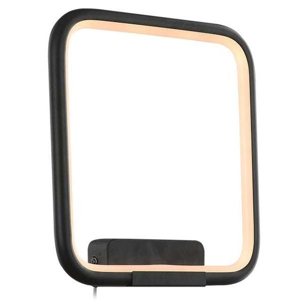 Kinkiet LAMPA ścienna MDECO SLIM/000103/3000/B kwadratowa OPRAWA metalowa LED 20W 3000K ramka czarna zdjęcie 3