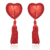 bielizna heart nipples tassels red