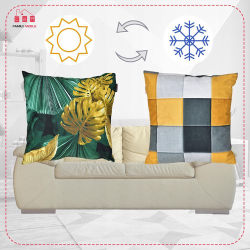 Poduszka dekoracyjna jasiek ozdobna zdejmowana 45 x 45 cm Family meble na Arena.pl