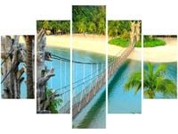 105CM 150CM OBRAZ 5 ELEM WAKACJE WYSPIE SENTOSA DRUK