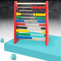 LICZYDŁO DREWNIANE KOLOROWE DO NAUKI LICZENIA SZKOLNE EDUKACYJNE MONTESSORI