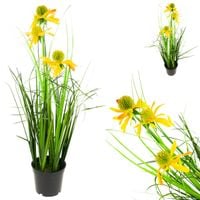 cv15393 sztuczna trawa rudbekia rumianek dekoracyjna fejka