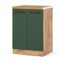 Szafka Kuchenna Stojąca Z Blatem Modułowa Blande 60cm Wotan Zieleń