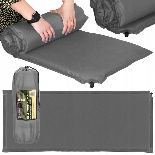 MATA SAMOPOMPUJĄCA KARIMATA TURYSTYCZNA POKROWIEC 180 cm DMUCHANA GRUBA zdjęcie 1