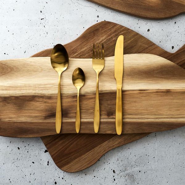 Zestaw sztućców Charbon jasne złoto zdjęcie 4