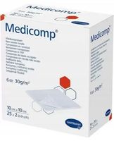 Hartmann Medicomp Extra kompresy z włókniny jałowe 10 cm x 10 cm 25 x 2 szt