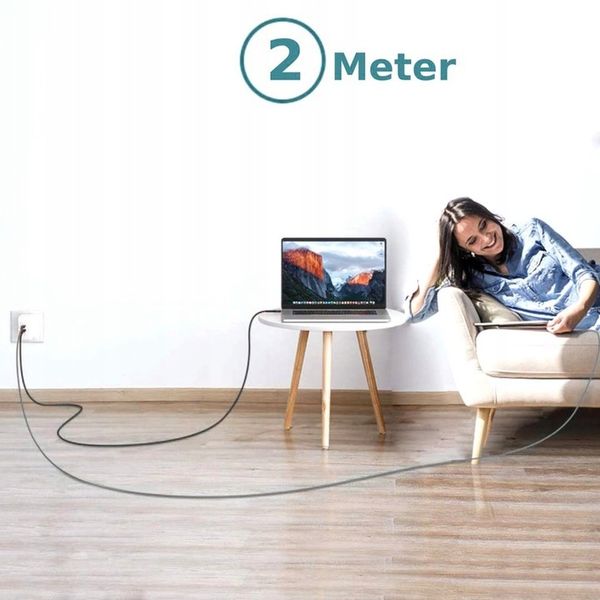 KABEL USB TYP C DO ŁADOWARKI DO ŁADOWANIA 2M 60W 3A SOUNIX zdjęcie 5