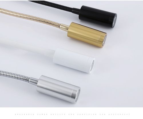 Srebrna lampka FLEXI nocna do czytania do sypialni Kiniet LED 3W Wobako na Arena.pl