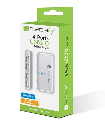 4-PORTOWY HUB TECHLY USB 2.0 HI-SPEED 4X USB-A Z KABLEM 55MM 106114 na Arena.pl
