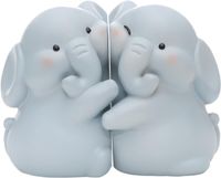 Podpórki do Książek Słonie Figurki Dekoracyjne Szare 2 Sztuki 17x10 cm