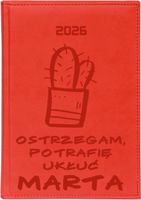 Kalendarz Planer A6 2026 TERMINARZ dużo wzorów TWÓJ NAPIS IMIĘ GRAWEREM