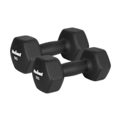 Hantelki żeliwne neoprenowe HEX 2x7kg do ćwiczeń treningu fitness Rebel