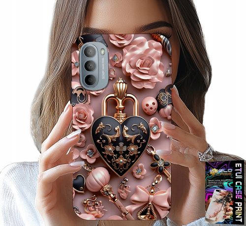 ETUI DO MOTOROLA G31 / G41 - KOBIECE WZORY KŁÓDKA SERCE CASE + FOLIA na Arena.pl