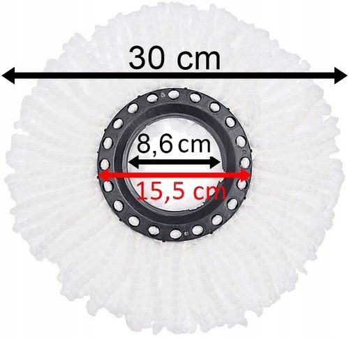 10 x WKŁAD NAKŁADKA KOŃCÓWKA DO MOPA OBROTOWEGO na Arena.pl