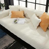 Pokrowiec na sofę wodoszczelny antypoślizgowy Beżowy pluszowy 90x90CM