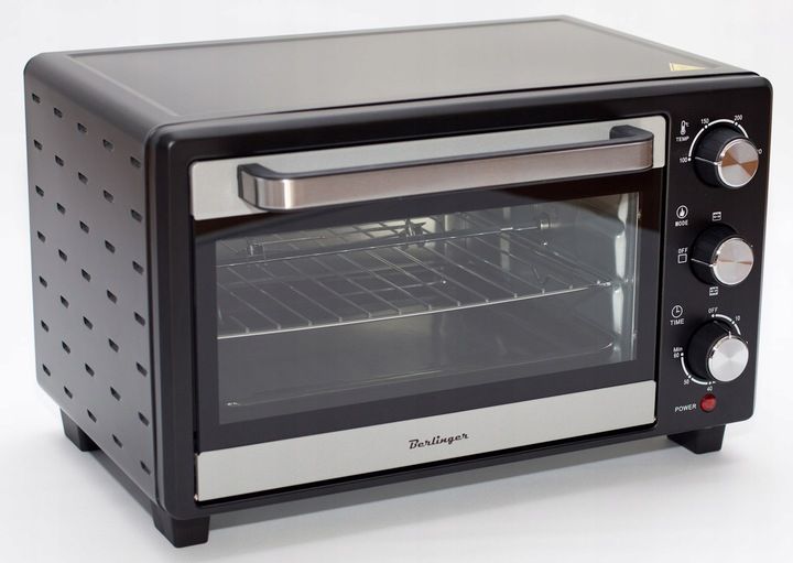 MINI PIEKARNIK ELEKTRYCZNY WOLNOSTOJĄCY 25L BERLINGER GRILL ROŻNO PRZENOŚNY zdjęcie 5