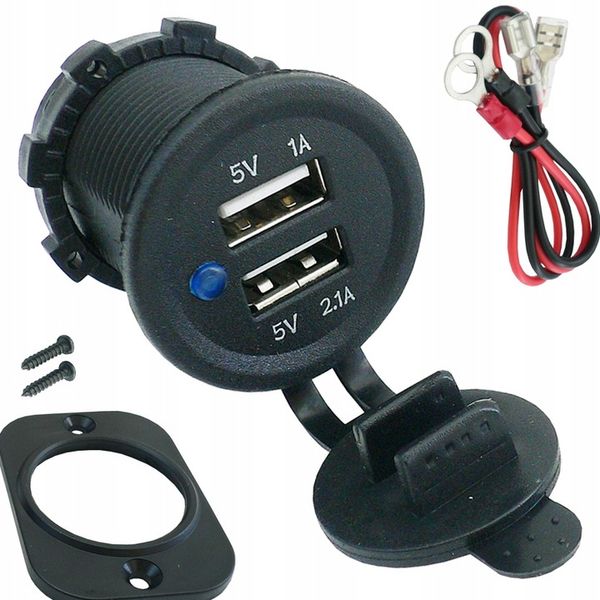 42606 ROZG.ŁADOWARKA 12/24V 2xUSB-2,1A-DEDAL zdjęcie 1