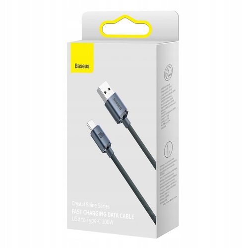 BASEUS SZYBKI KABEL USB USB-C TYP C 100W 6A MOCNY PRZEWÓD DO ŁADOWANIA 1,2m na Arena.pl