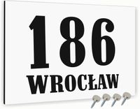 Tabliczka adresowa Aluminiowa Tablica adres domu Biała 40x30 Różne wzory