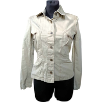 Lekka Kurtka Damska Bawełniana Wygodna Przejściowa Biała Rozmiar 38