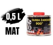 ŻAROODPORNA FARBA LAKIER DO KOMINKÓW, PIECÓW RUR 0,5L TRWAŁA WYSOKA JAKOŚĆ