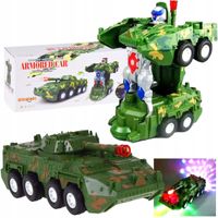 CZOŁG AUTO ROBOT AUTOBOT 2w1 POJAZD NA BATERIE ŚWIECI JEŹDZI DLA DZIECI