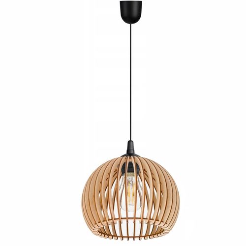 STYLOWA LAMPA WISZĄCA SUFITOWA ŻYRANDOL LED BOHO DREWNIANA KULA 1 x na Arena.pl