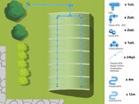 System nawadniania kropelkowego do tunelu 6m - 48p