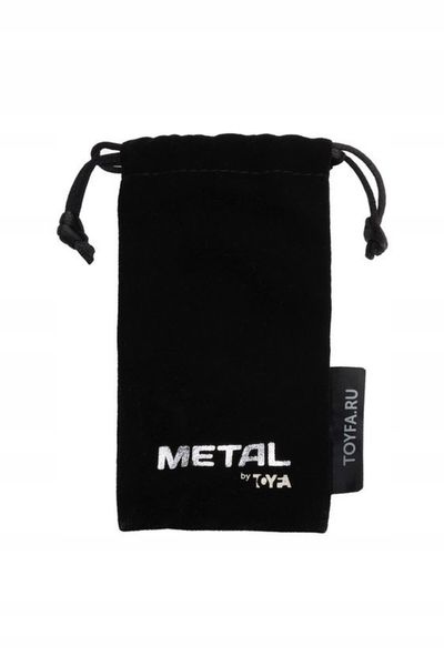 Silver anal plug TOYFA Metal with white round-shaped gem zdjęcie 4