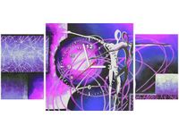 80X40CM ZEGAR BEZKRESNE UCZUCIA FIOLECIE OBRAZ