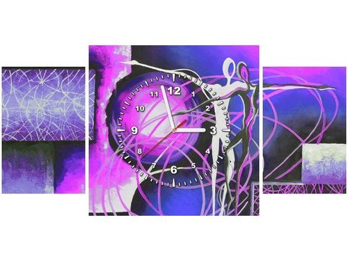 80X40CM ZEGAR BEZKRESNE UCZUCIA FIOLECIE OBRAZ na Arena.pl