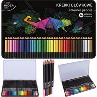 TRÓJKĄTNE KREDKI ołówkowe ZESTAW 36 kolorów Kidea DERFORM zestaw KREDEK