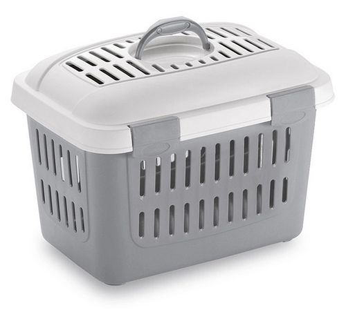 Transporter do przewozu małych zwierząt - Stefanplast Gulliver MIDI szary na Arena.pl