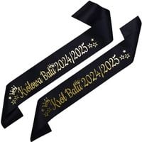 Zestaw szarf Król i Królowa Balu 2024/2025 - czarne