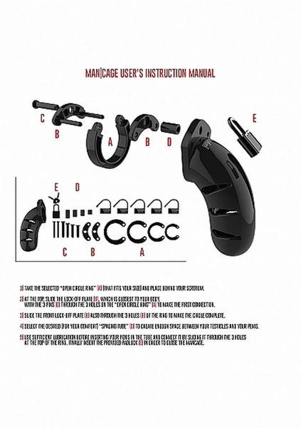 Model 03   Chastity   4.5   Cock Cage   Black zdjęcie 4
