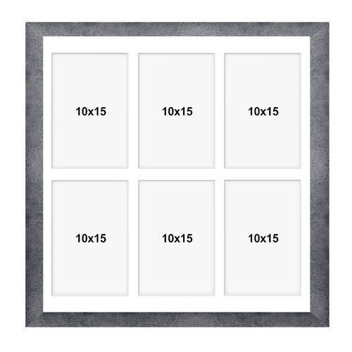 Ramka na 6 zdjęć Hekla 40x40x6 MDF galeria beton 1szt. na Arena.pl