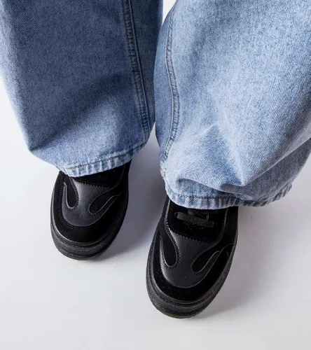 Czarne sneakersy na platformie Fabienne 38 na Arena.pl