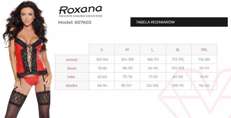 gorset i stringi 6077 red xxl zdjęcie 4