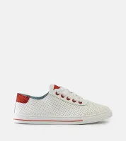Trampki damskie białe perforowane sneakersy sznurowane Ruala 38