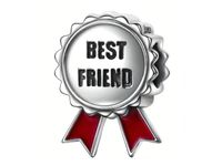 Rodowany srebrny charms do pandora odznaka medal best friends srebro 925 DZ092