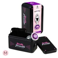 korek analny dla dorosłych, metalowy, rozmiar m. fioletowy kryształ.