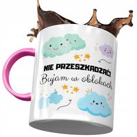 Kubek Różowy Śmieszny Nie Przeszkadzać Prezent Z Nadrukiem Ze Zdjęciem