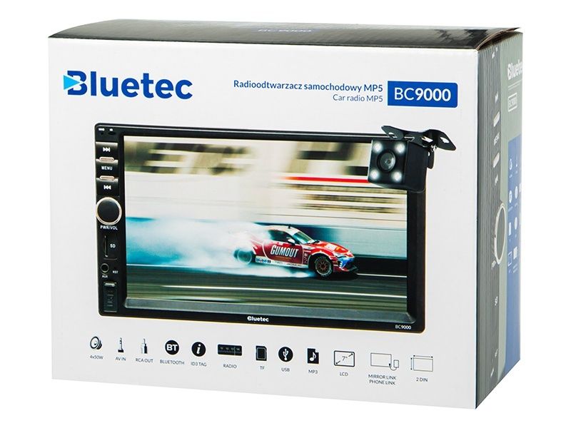 Radio BLUETEC BC9000 2DIN 7" + kamera cofania zdjęcie 6